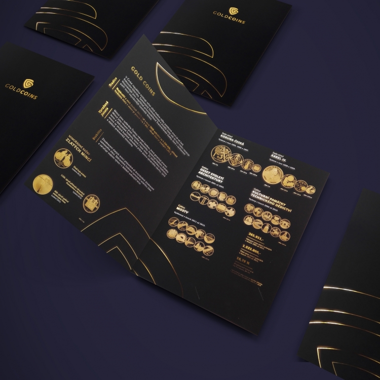 BROCHURE // SOFT TOUCH <br /> LAMINATION // GOLD MINTAGE